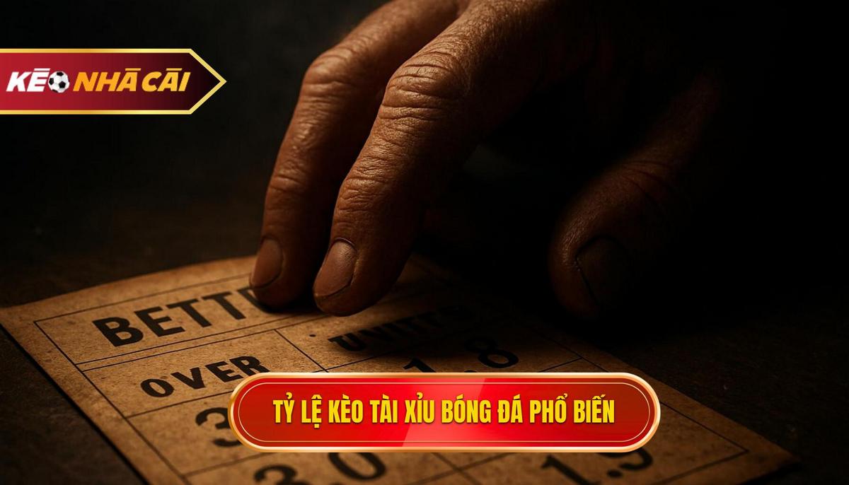Các loại tỷ lệ kèo Tài xỉu bóng đá phổ biến nhất hiện nay