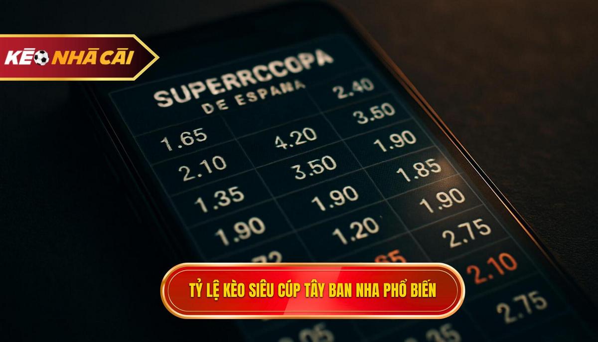 Các loại tỷ lệ kèo siêu cúp Tây Ban Nha phổ biến nhất